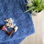 Horizon Knitted Cable Throw Blanket - Blue - Nestasia Home Decor