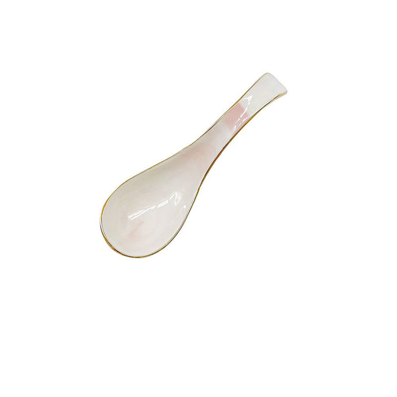 Pink Marble Soup Spoon