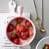 Baking Bowl with Handle Pink - Kitchen utensil, salad bowl, serving bowl with handle | Bowls for dining table & home decor