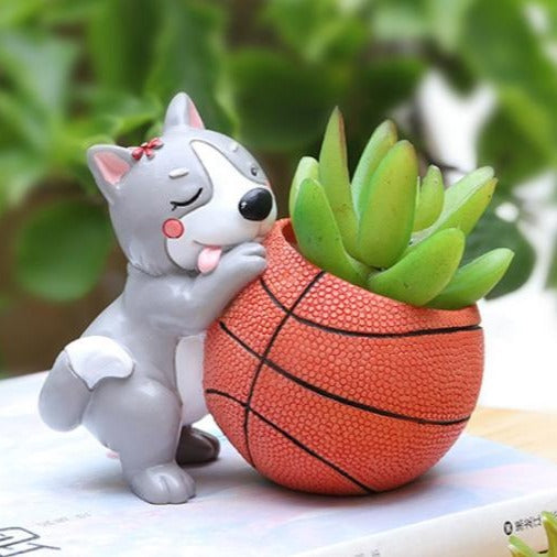Basketball Planter - Indoor planters and flower pots | Home decor items