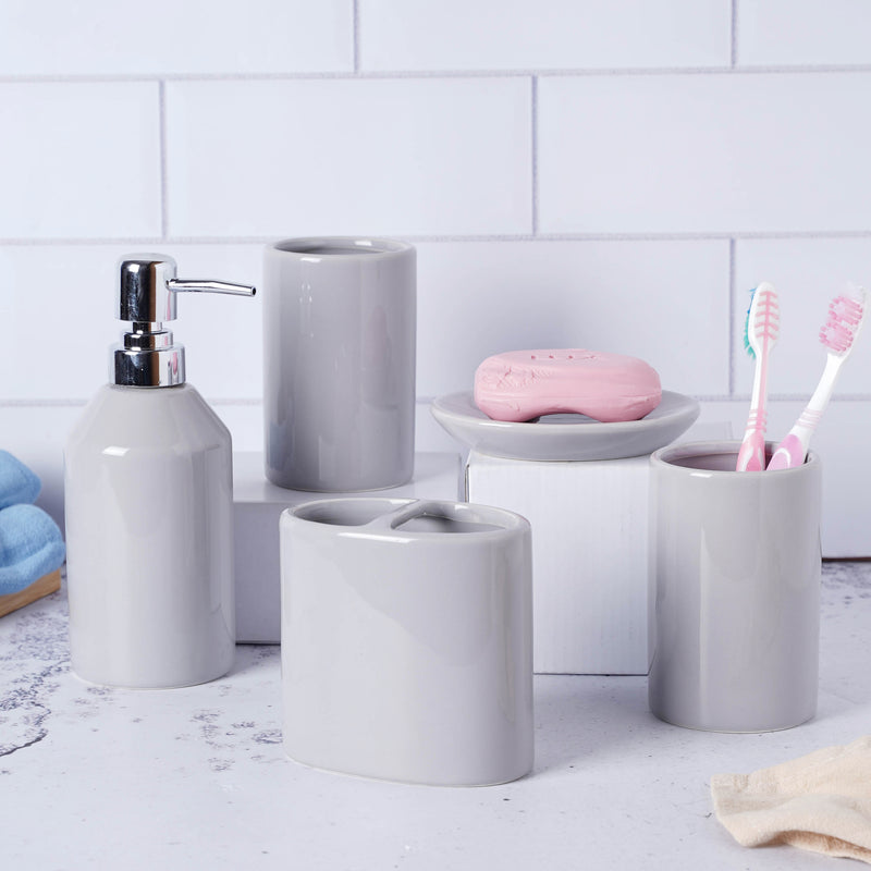 Bathroom Set of 5 Grey