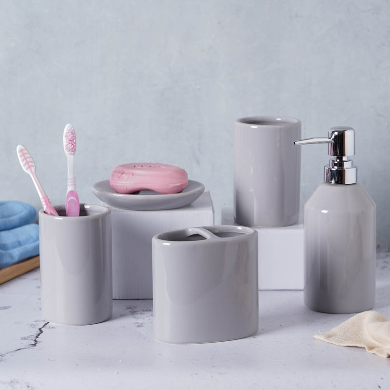 Bathroom Set of 5 Grey