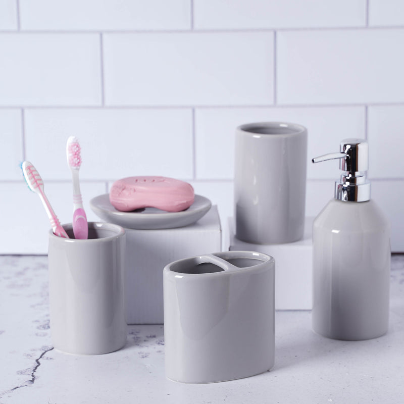 Bathroom Set of 5 Grey