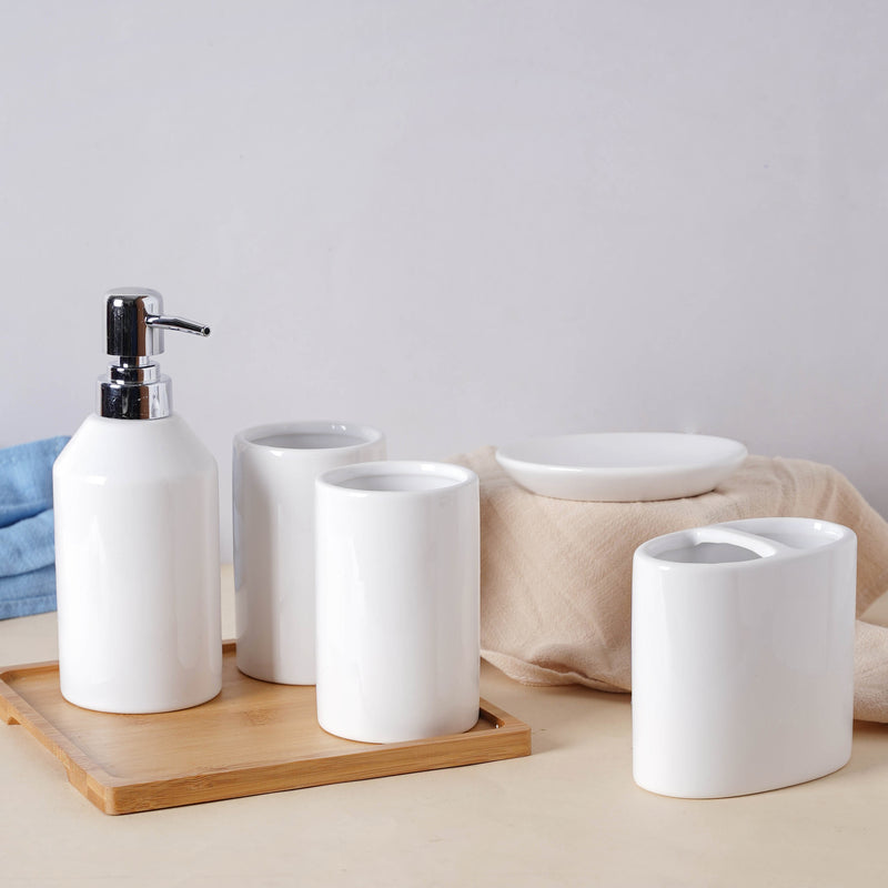 Bathroom Set of 5 White