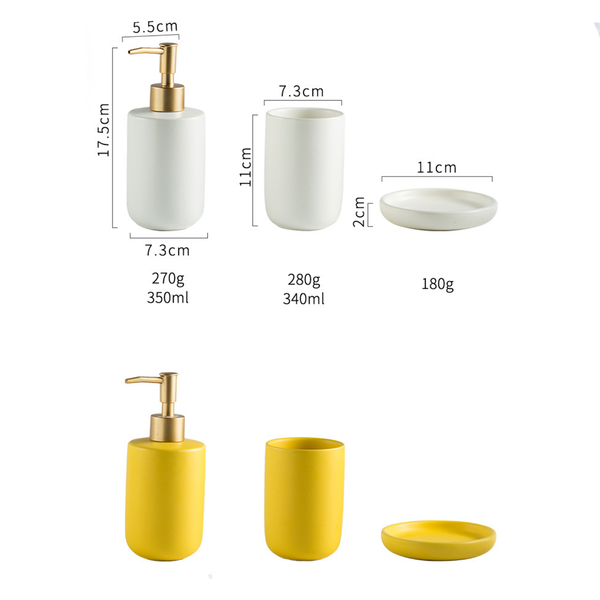Yellow Bath Set Online Mustard Yellow Bathroom Accessories Nestasia