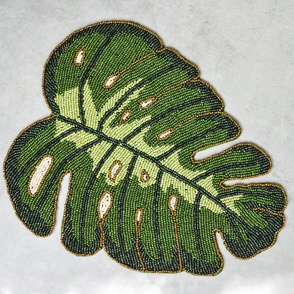 Beads Monstera Leaf Mat