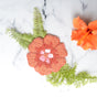 BEADS Flower Coaster and Mat - Orange (Set of 2)