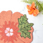 BEADS Flower Coaster and Mat - Orange (Set of 2)