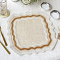 Beads Baroque placemat white gold 