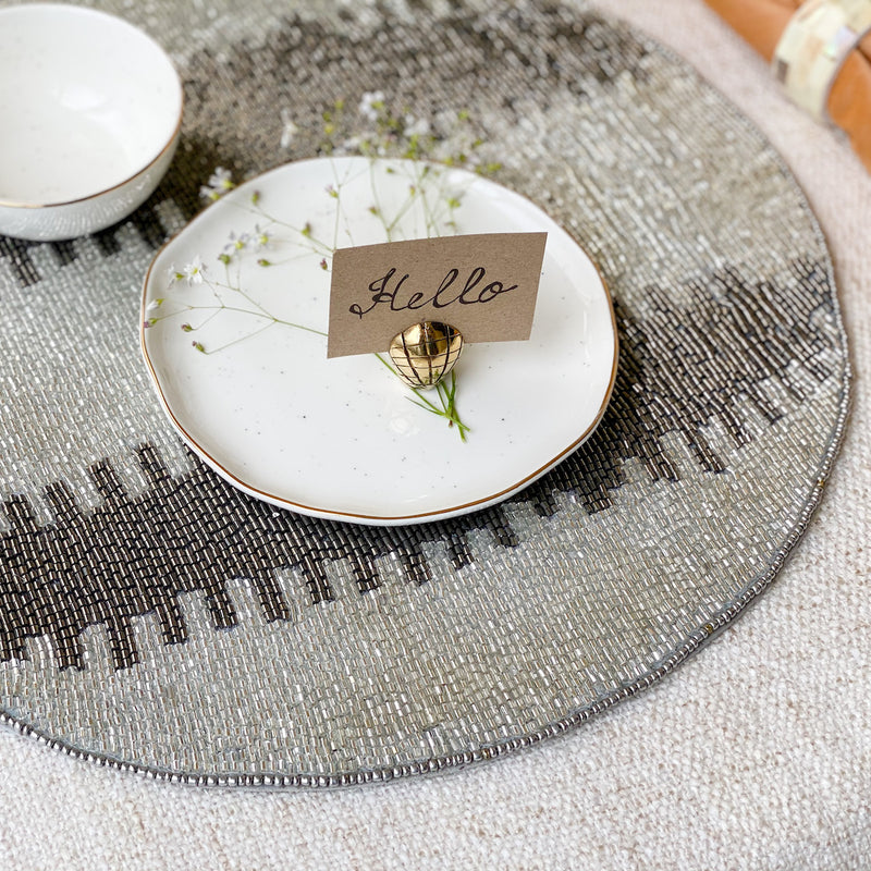 BEADS Stripes TableMat - Silver 