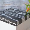 LACQUER box with bird design - black and white