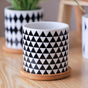 Black And White Planter - Indoor planters and flower pots | Home decor items