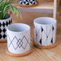 Black And White Planter - Indoor planters and flower pots | Home decor items