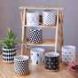 Black And White Planter - Indoor planters and flower pots | Home decor items