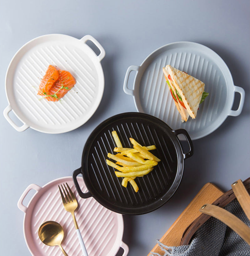 White Round Baking Plate - Baking Tray
