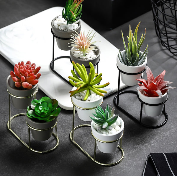 Black White Planter Set - Indoor planters and flower pots | Home decor items