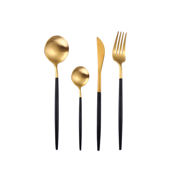 Golden Flatware Set