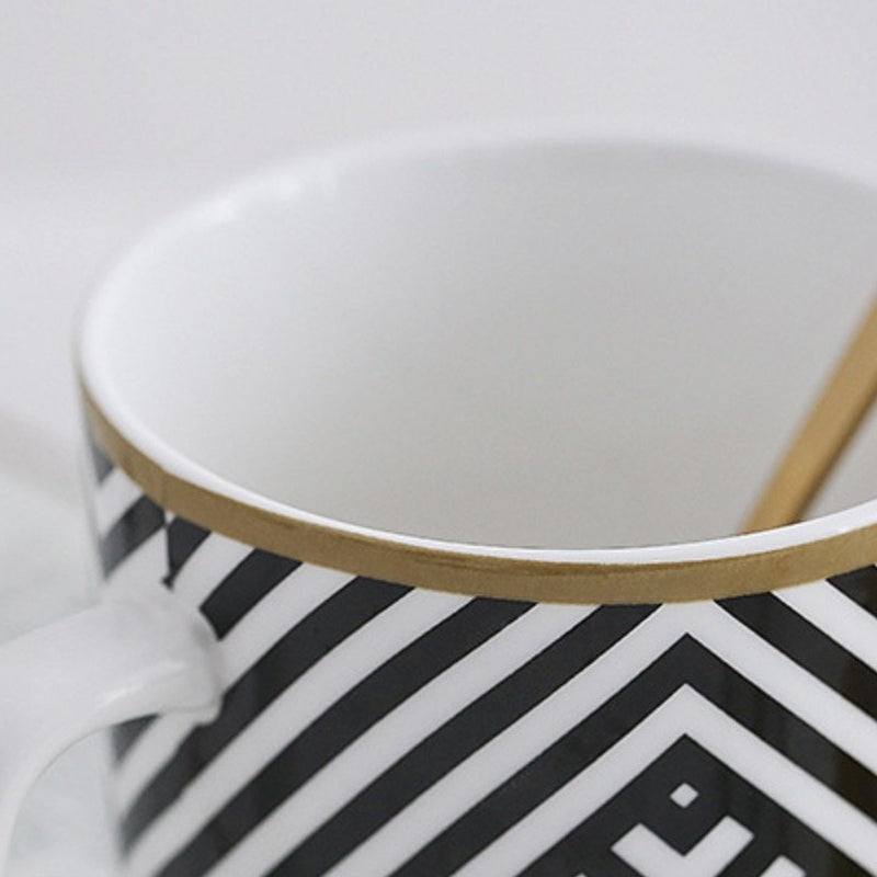 Black and White Mug- Mug for coffee, tea mug, cappuccino mug | Cups and Mugs for Coffee Table & Home Decor
