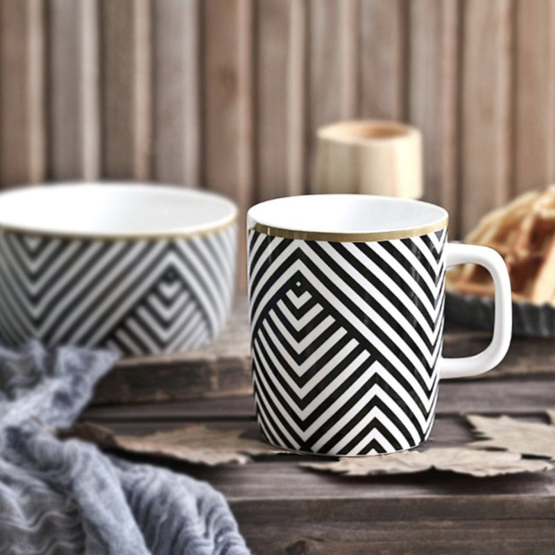 Black and White Mug- Mug for coffee, tea mug, cappuccino mug | Cups and Mugs for Coffee Table & Home Decor