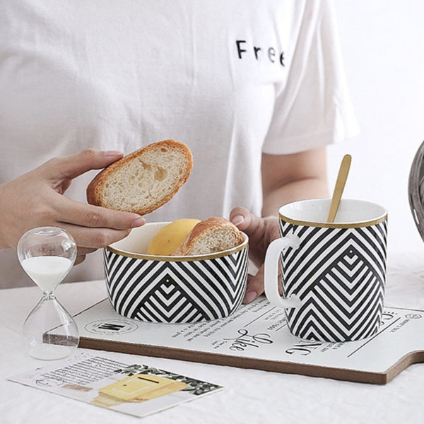 Black and White Mug- Mug for coffee, tea mug, cappuccino mug | Cups and Mugs for Coffee Table & Home Decor