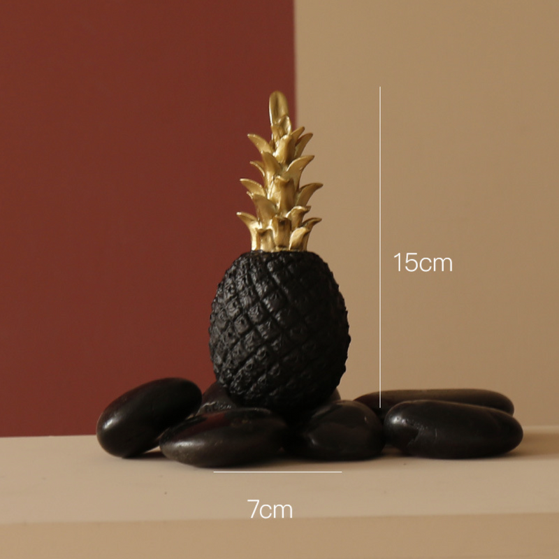 Pineapple Decor Black Small - Showpiece | Home decor item | Room decoration item