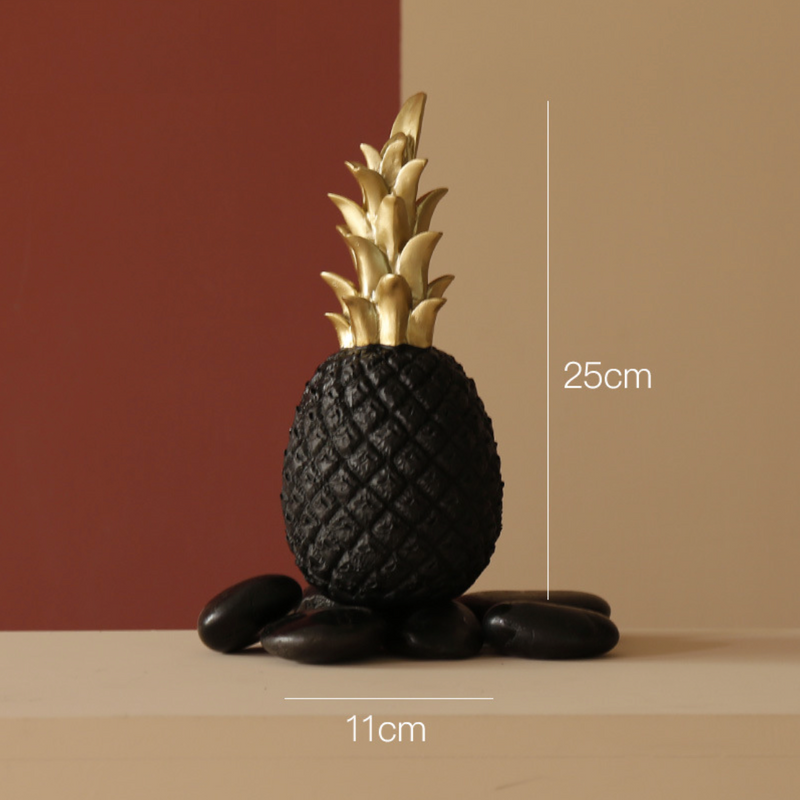 Pineapple Decor Black Large - Showpiece | Home decor item | Room decoration item