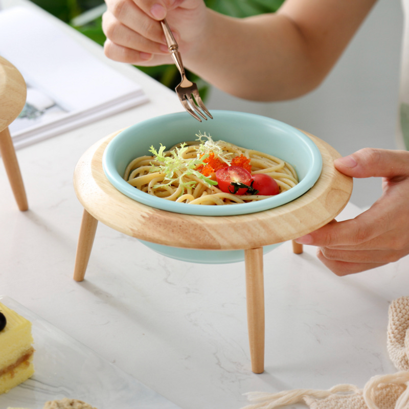 Blue Bowl with Stand - Bowl, ceramic bowl, serving bowls, noodle bowl, salad bowls, bowl for snacks, snack bowl sets | Bowls for dining table & home decor