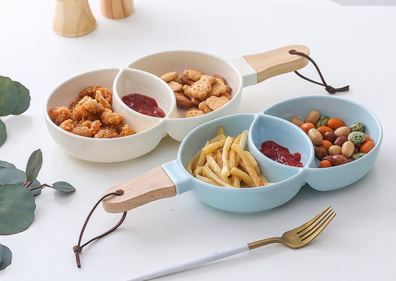 Blue Chip and Dip Bowl 500 ml - Serving bowls, ceramic bowls, snack serving bowls, section bowls, small serving bowls | Bowls for dining table & home decor