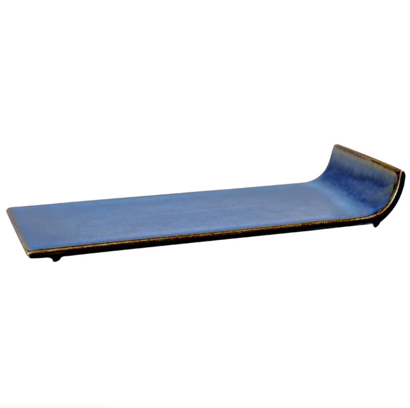 Blue Long Plate - Ceramic platter, serving platter, fruit platter | Plates for dining table & home decor