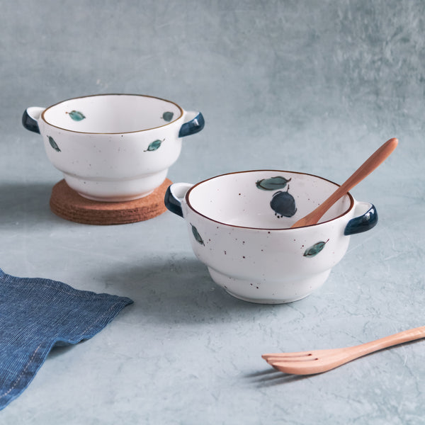 Blueberry Bowl Set of 2 - Bowl, soup bowl, ceramic bowl, snack bowls, curry bowl, popcorn bowls | Bowls for dining table & home decor