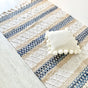 BOHO Ivy Hand Woven Rug - White and Blue
