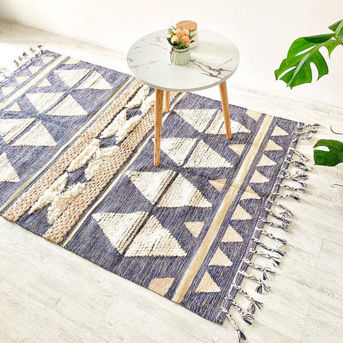 Boho hand woven rug