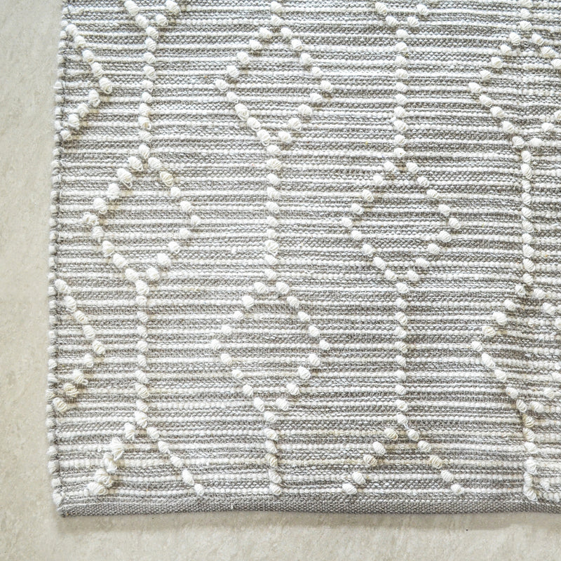 BOHO Vincent Hand Woven Rug - Grey & White