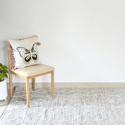 BOHO Vincent Hand Woven Rug - Grey & White