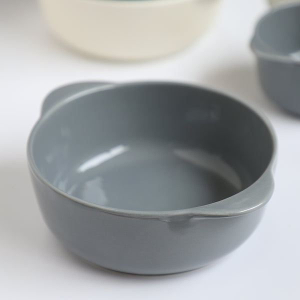 Bowl For Baking Grey Large 650ml - Bowl, ceramic bowl, serving bowls, noodle bowl, salad bowls, bowl with handle, baking bowls | Bowls for dining table & home decor