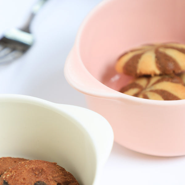 Bowl For Baking Pink Large 650ml - Bowl, ceramic bowl, serving bowls, noodle bowl, salad bowls, bowl with handle, baking bowls | Bowls for dining table & home decor