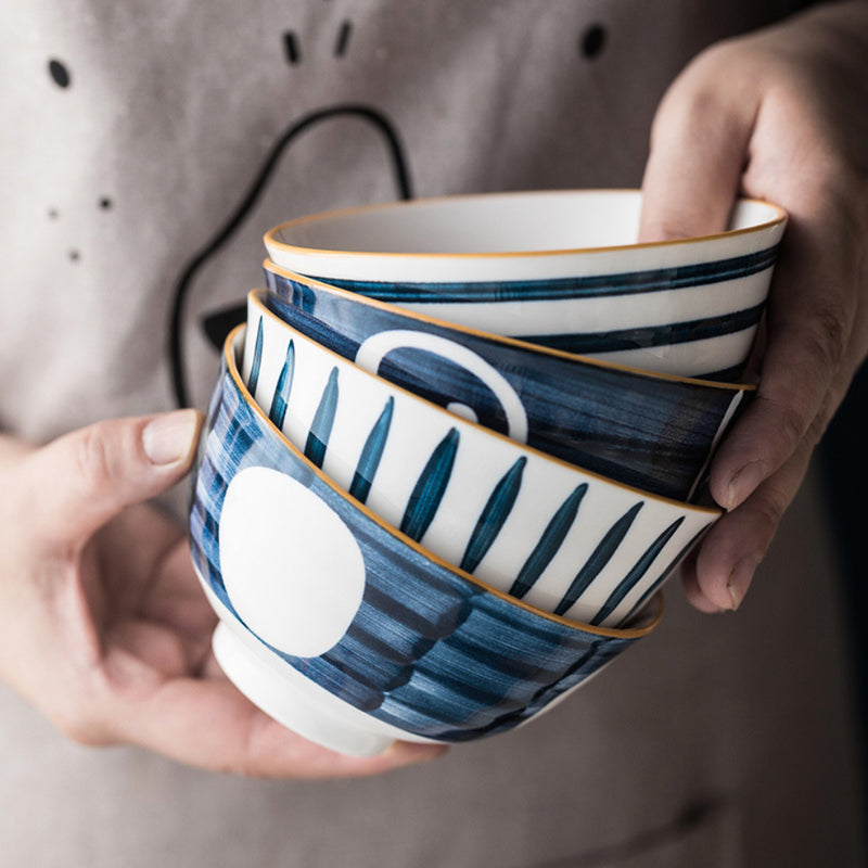 Ceramic Bowls Nitori 680 ml - Bowl, ceramic bowl, serving bowls, ramen bowl, noodle bowl, salad bowls, bowl for snacks, large serving bowl | Bowls for dining table & home decor