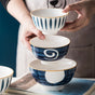 Ceramic Bowls Nitori 680 ml - Bowl, ceramic bowl, serving bowls, ramen bowl, noodle bowl, salad bowls, bowl for snacks, large serving bowl | Bowls for dining table & home decor