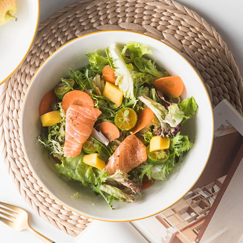 Ceramic Bowls Nitori 680 ml - Bowl, ceramic bowl, serving bowls, ramen bowl, noodle bowl, salad bowls, bowl for snacks, large serving bowl | Bowls for dining table & home decor