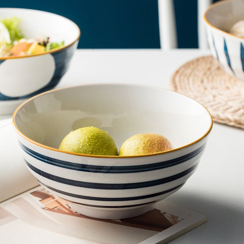 Ceramic Serving Bowls Nitori 1600 ml - Bowl, ceramic bowl, serving bowls, ramen bowl, noodle bowl, salad bowls, bowl for snacks, large serving bowl | Bowls for dining table & home decor