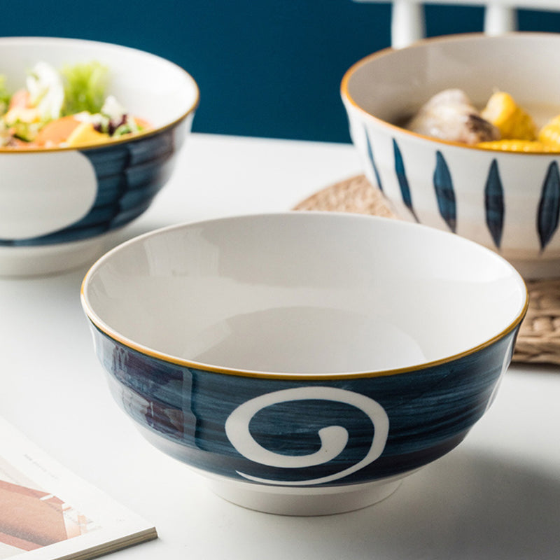 Ceramic Bowls Nitori 680 ml - Bowl, ceramic bowl, serving bowls, ramen bowl, noodle bowl, salad bowls, bowl for snacks, large serving bowl | Bowls for dining table & home decor