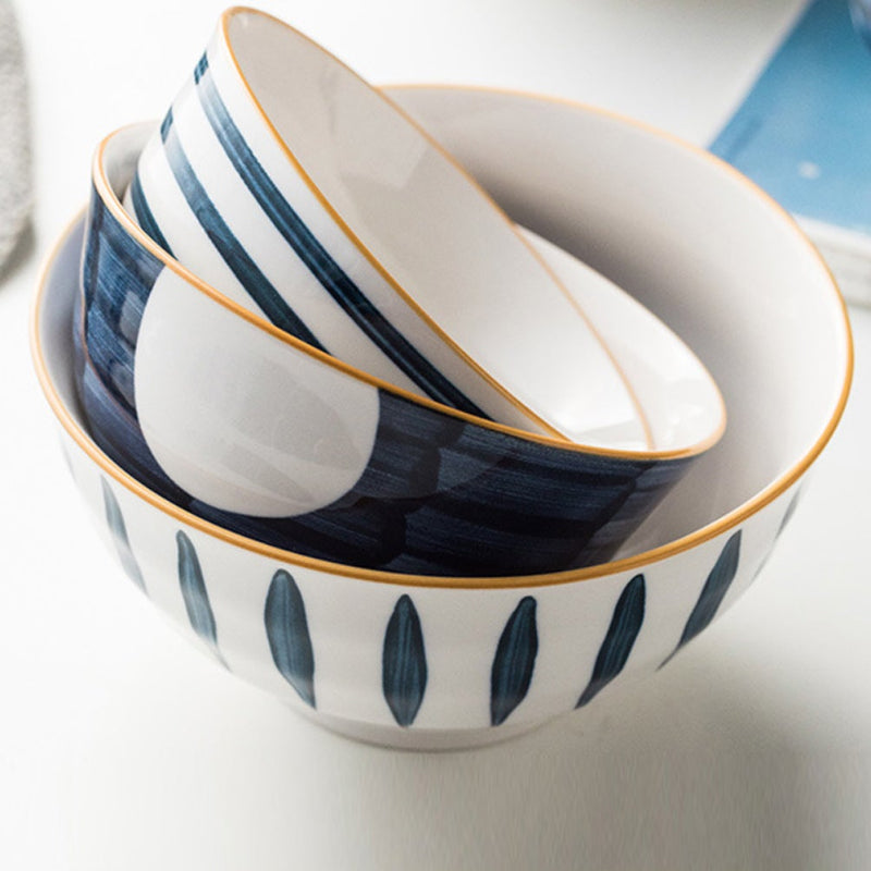 Ceramic Serving Bowls Nitori 1600 ml - Bowl, ceramic bowl, serving bowls, ramen bowl, noodle bowl, salad bowls, bowl for snacks, large serving bowl | Bowls for dining table & home decor