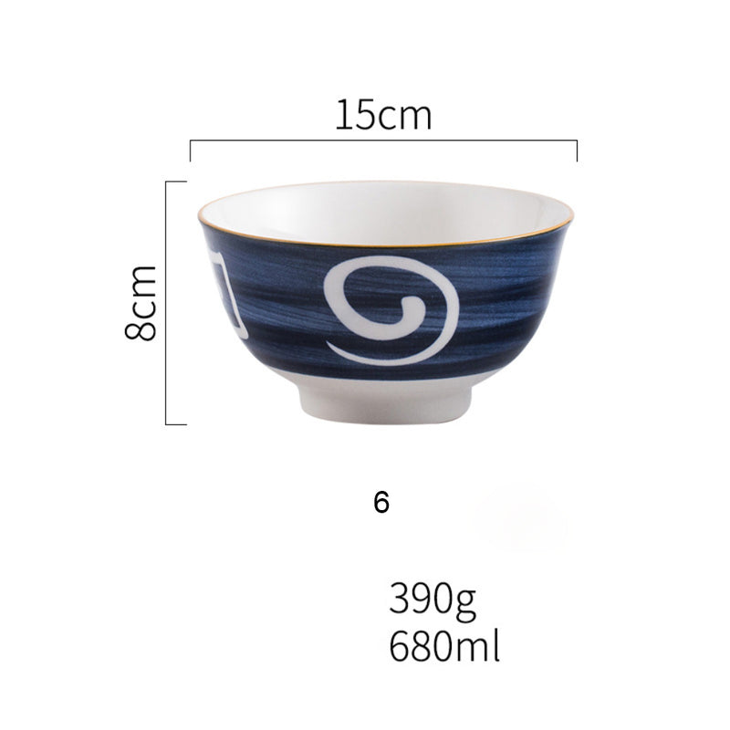 Ceramic Bowls Nitori 680 ml - Bowl, ceramic bowl, serving bowls, ramen bowl, noodle bowl, salad bowls, bowl for snacks, large serving bowl | Bowls for dining table & home decor
