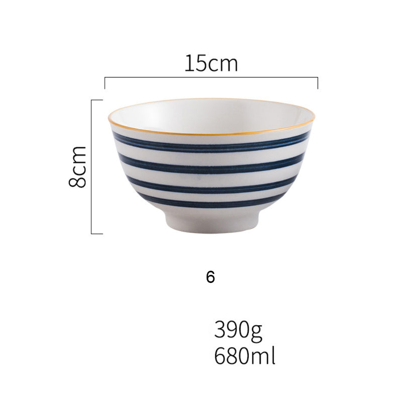 Ceramic Bowls Nitori 680 ml - Bowl, ceramic bowl, serving bowls, ramen bowl, noodle bowl, salad bowls, bowl for snacks, large serving bowl | Bowls for dining table & home decor