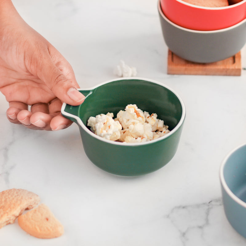 Breakfast Bowl With Handle - Bowl, ceramic bowl, snack bowls, curry bowl, popcorn bowls | Bowls for dining table & home decor