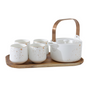 CARA White Tea set - Tea cup set, tea set, teapot set | Tea set for Dining Table & Home Decor