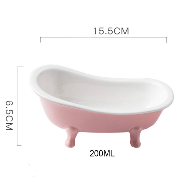 Pink Tub Ceramic Snack Bowl 200 ml - Bowl,ceramic bowl, snack bowls, curry bowl, popcorn bowls | Bowls for dining table & home decor