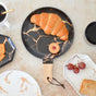 Black Marble Snack Plate - Ceramic platter, serving platter, fruit platter | Plates for dining table & home decor