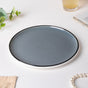 Cara Sleek Ceramic Snack Plate Grey 8 Inch - Serving plate, snack plate, dessert plate | Plates for dining & home decor