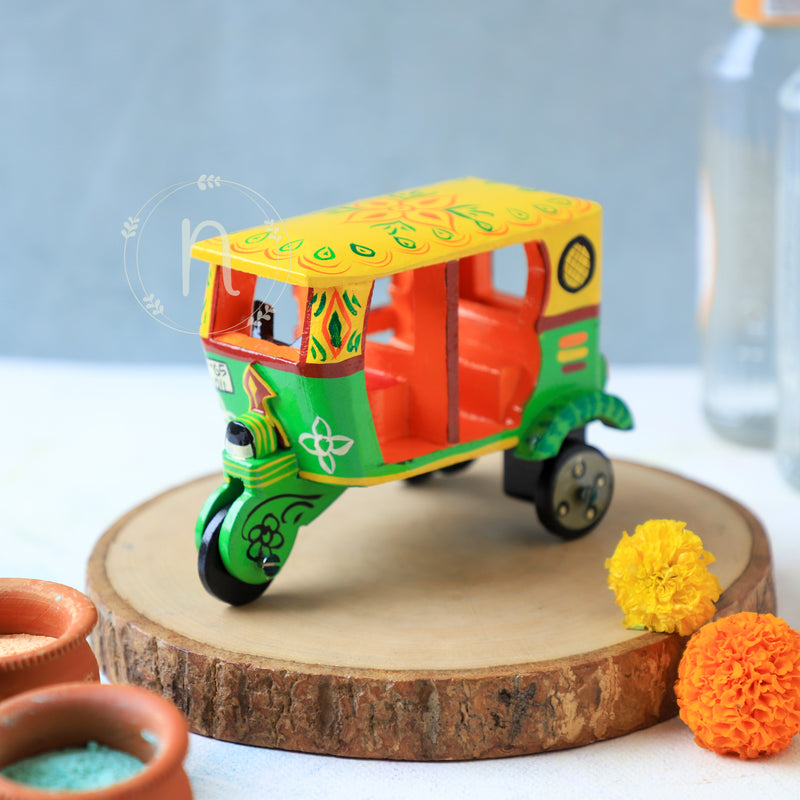 Wooden Auto Rickshaw - Showpiece | Home decor item | Room decoration item